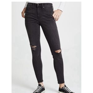 9” high rise skinny jeans